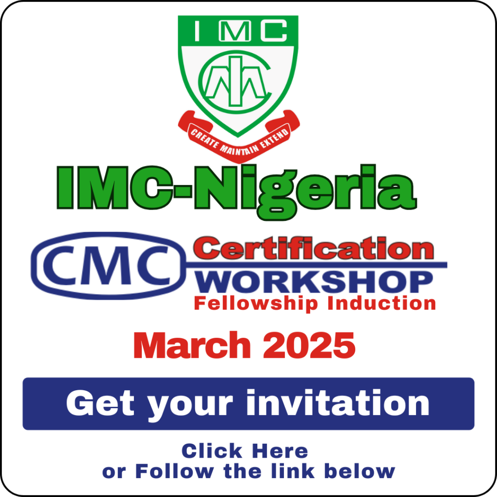 Get your invitation letter to the induction here: https://imcnig.org/imc-invitation/