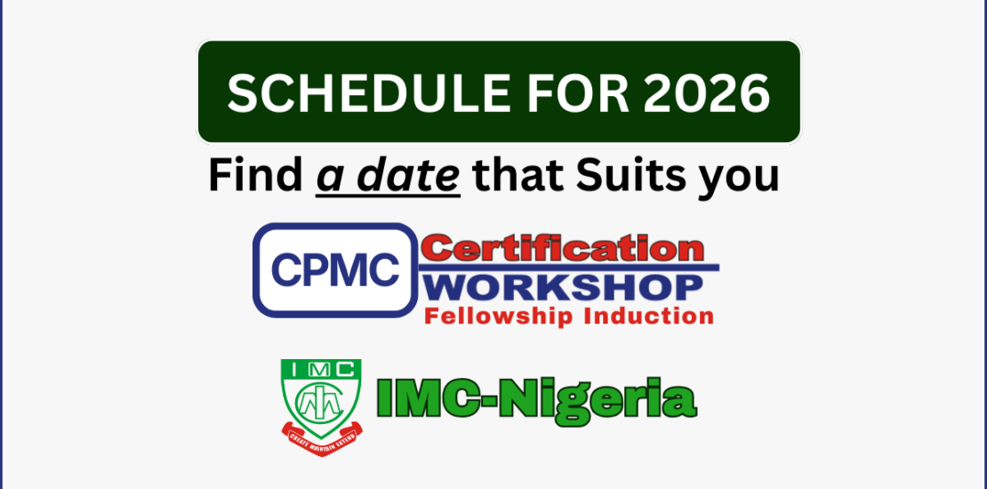 IMC Nigeria 2026 Schedule