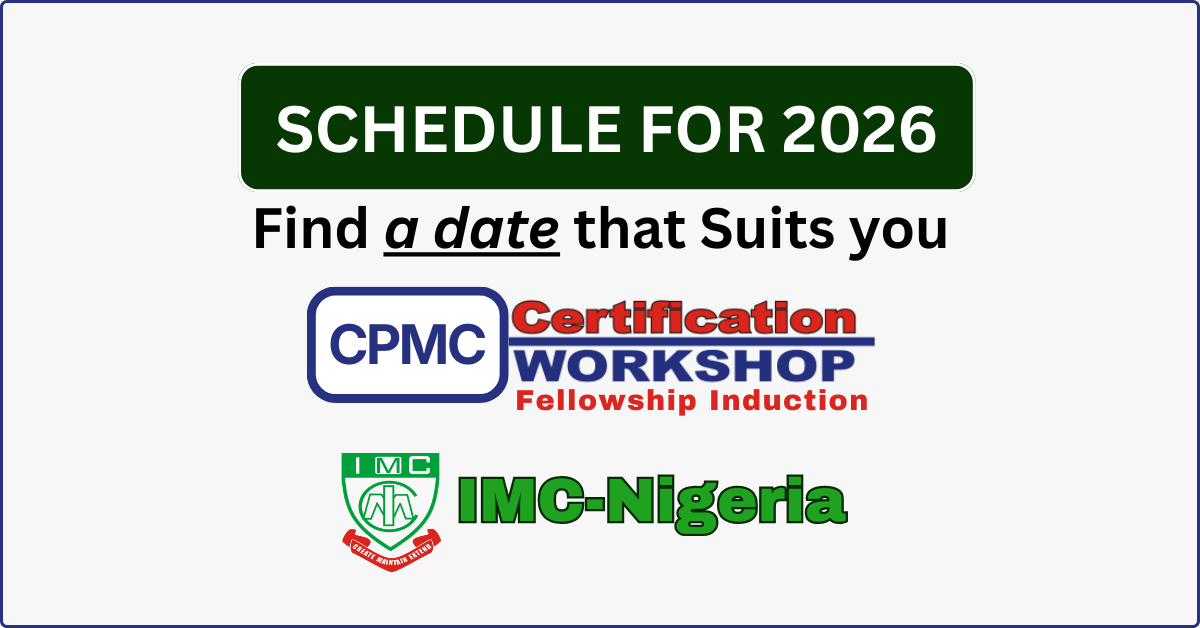 IMC Nigeria 2026 Schedule