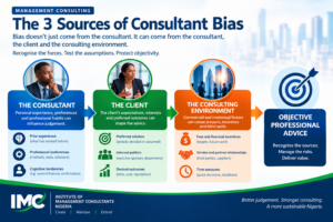 The three sources of consultant bias: consultant, client and consulting environment